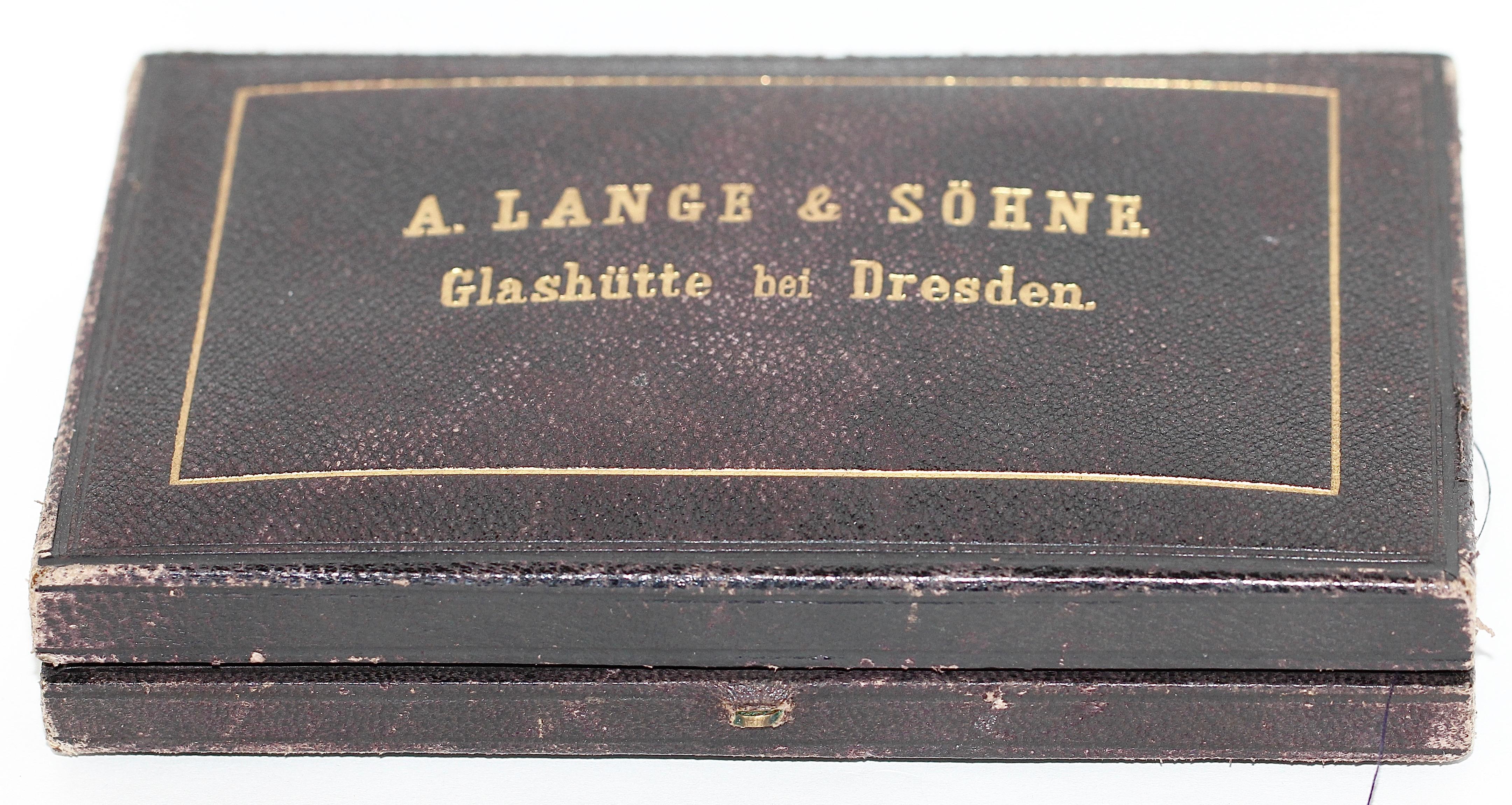 A. Lange & Söhne Glashütte Yellow Gold Hunter Pocket Watch  In Excellent Condition In Berlin, DE