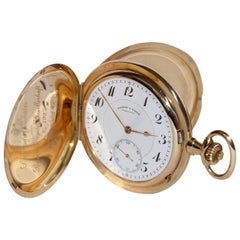 Antique A. Lange & Söhne Glashütte Yellow Gold Hunter Pocket Watch 