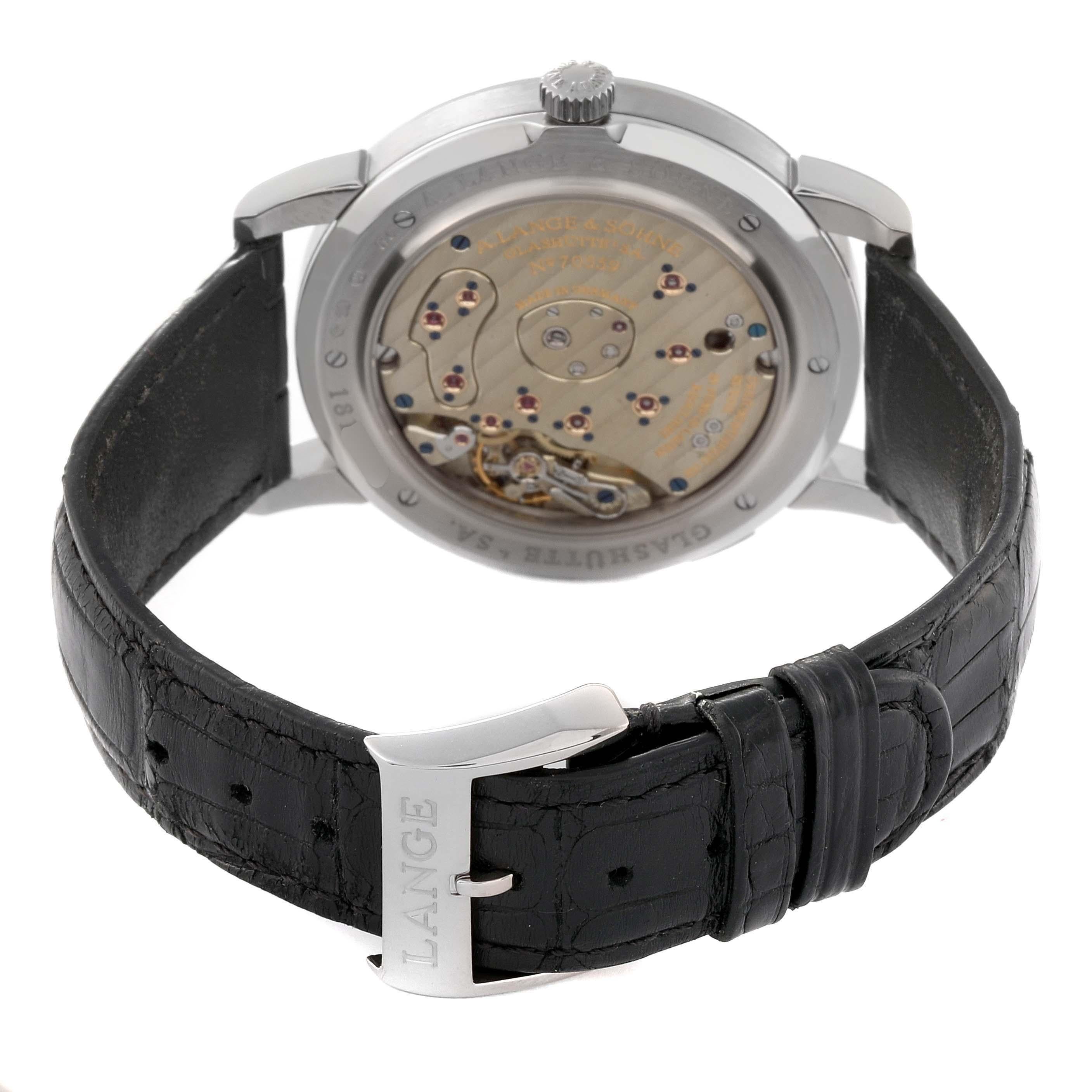 A. Lange & Sohne Grand Lange 1 White Gold Black Dial Mens Watch 115.028 For Sale 3
