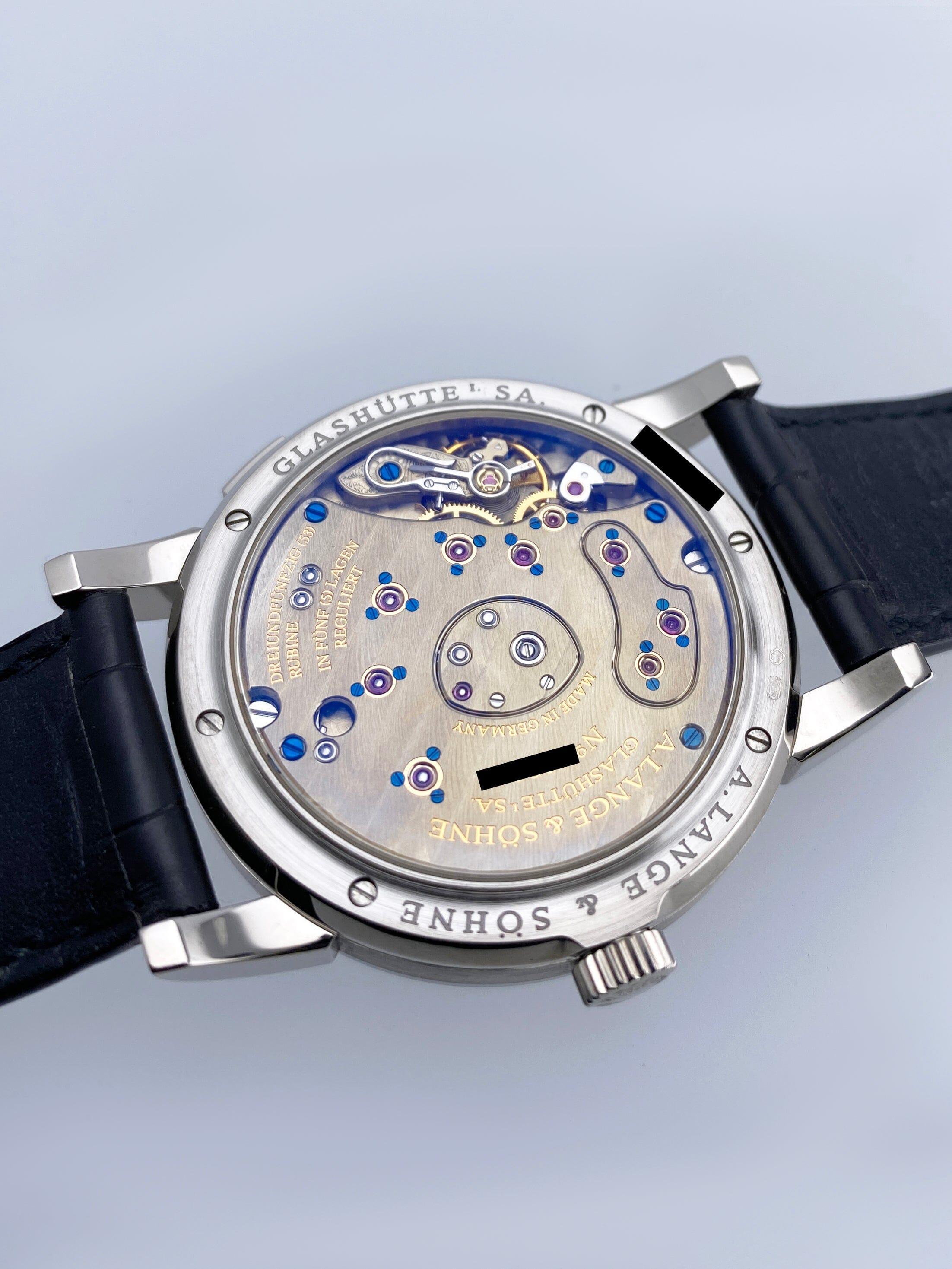 A. Lange & Sohne Lange 1 101.030 Graues Zifferblatt Herrenuhr Papiere im Angebot 6