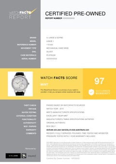 A. Lange & Söhne Lange 1 115.025, Certified and Warranty