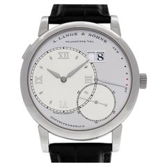 A. Lange & Sohne Lange 1 115.025 Platinum Silver Dial Manual Watch