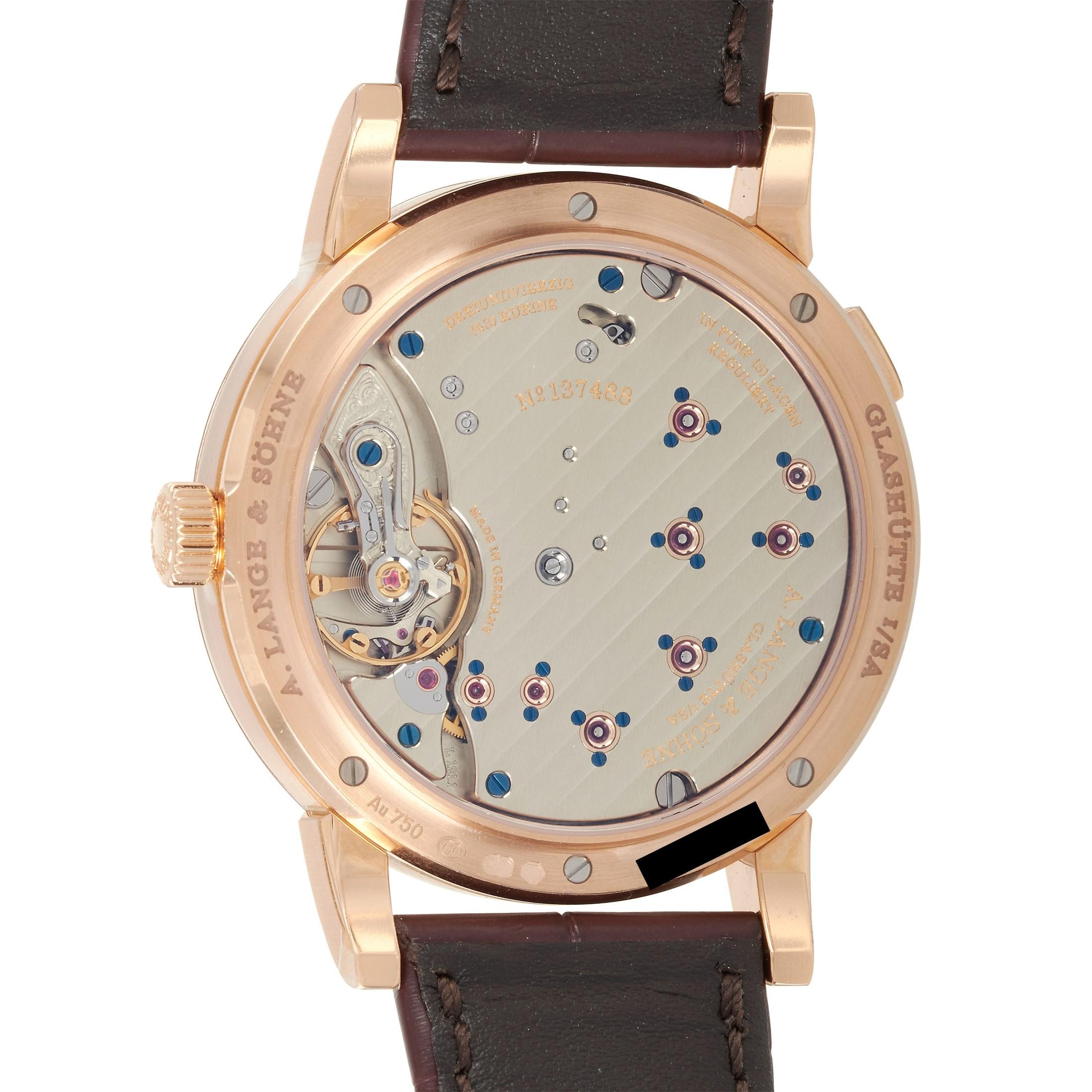 A. Lange & Sohne Lange Rose Gold Watch 191.032 In New Condition In Southampton, PA