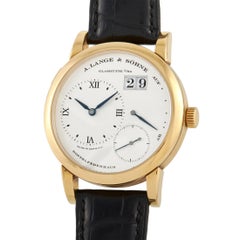 A. Lange & Sohne Lange 1 Blue Hands Yellow Gold Watch 101.022