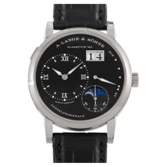 Used A. Lange & Sohne Lange 1 Moonphase White Gold Black Dial Watch 192.029
