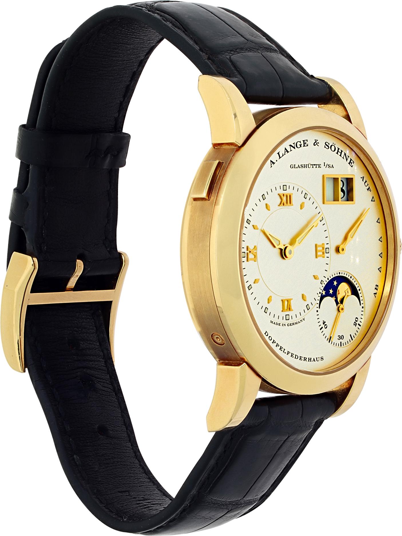 A. Lange & Sohne Lange 1 Moonphase Armbanduhr Power Reserve und Datum Ref 109.021 im Zustand „Hervorragend“ im Angebot in Surfside, FL