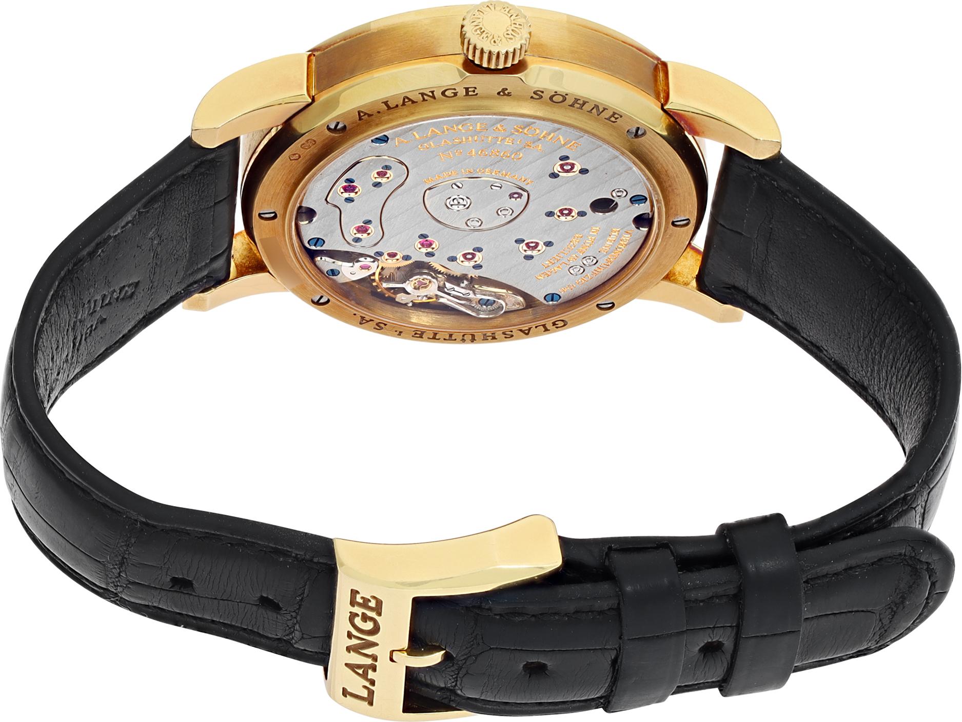 A. Lange & Sohne Lange 1 Moonphase Armbanduhr Power Reserve und Datum Ref 109.021 Herren im Angebot