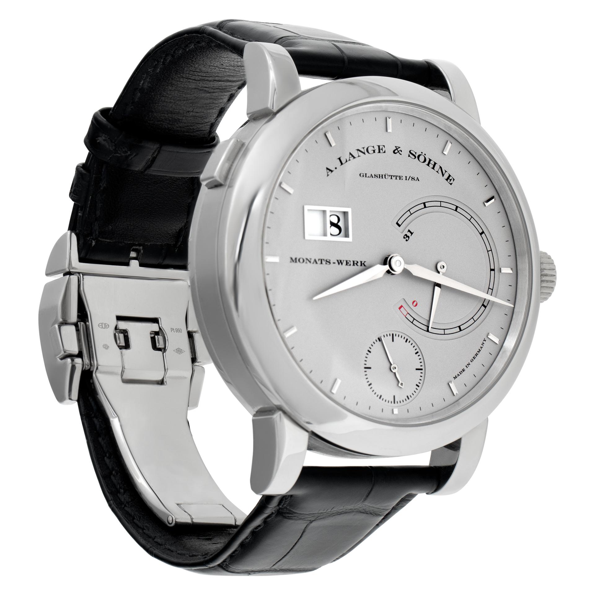 A. Lange & Sohne Lange 31 Platinum Wristwatch Ref 130.025f In Excellent Condition In Surfside, FL
