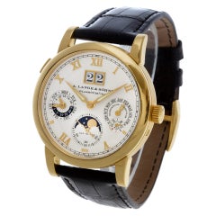 A. Lange & Sohne Langematik Ewiger Kalender in 18k Gelbgold Uhr