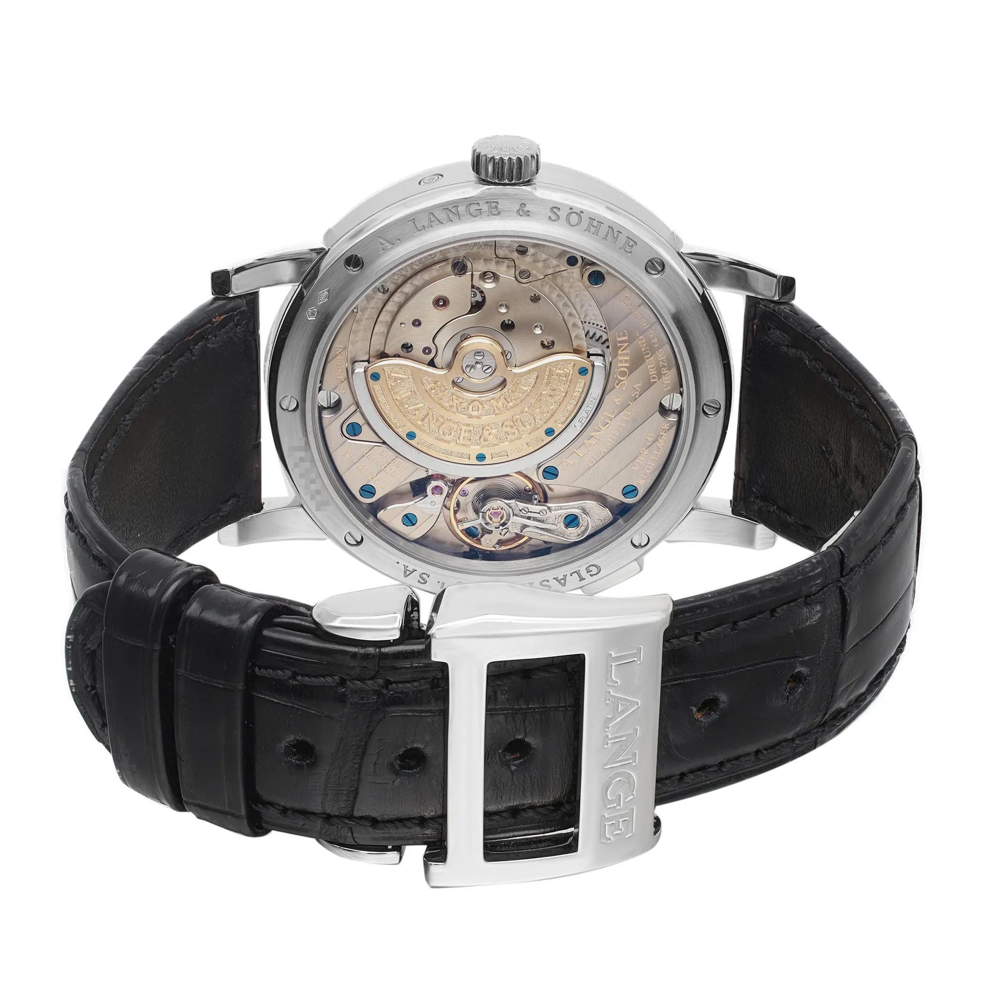 A. Lange & Sohne Langematik 38.5mm Perpetual  Platinum Gray Dial Watch 310.025E For Sale 4