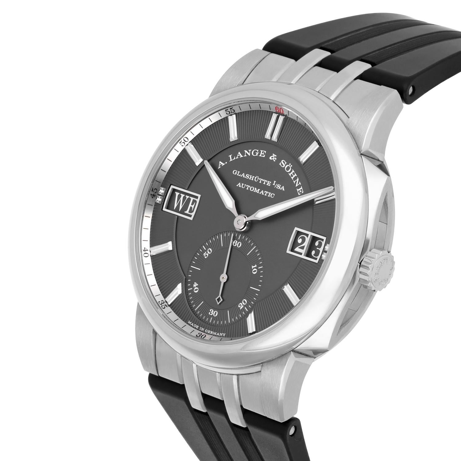 Modern A. Lange & Sohne Odysseus 40mm Automatic Gray Dial White Gold Mens Watch 363.068 For Sale