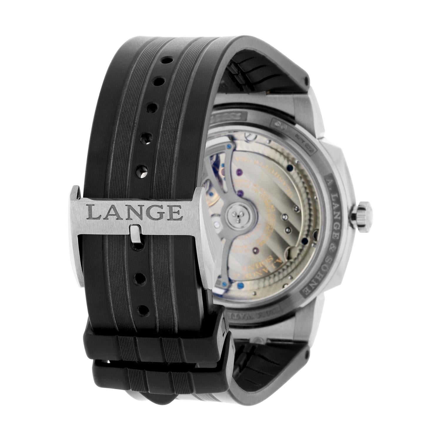 A. Lange & Sohne Odysseus 40mm Automatic Gray Dial White Gold Mens Watch 363.068 For Sale 2