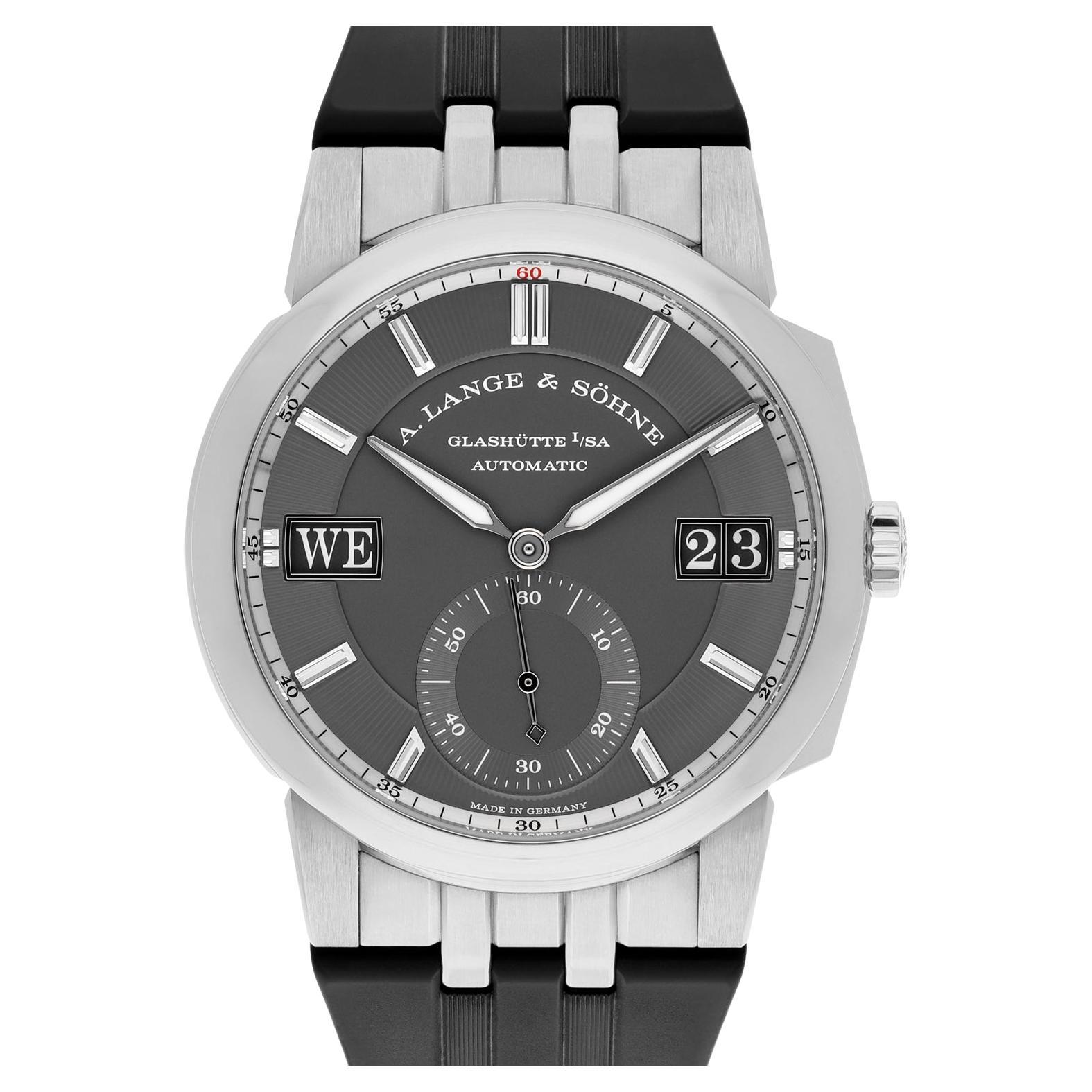 A. Lange & Sohne Odysseus 40mm Automatic Gray Dial White Gold Mens Watch 363.068 For Sale