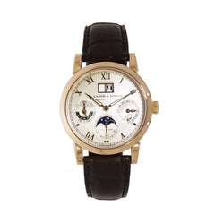 Used A. Lange & Sohne Rose Gold Langematik Perpetual Calendar Self Winding Wristwatch
