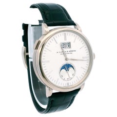 A. Lange & Söhne Saxonia Moonphase 18K White Gold Box & Papers