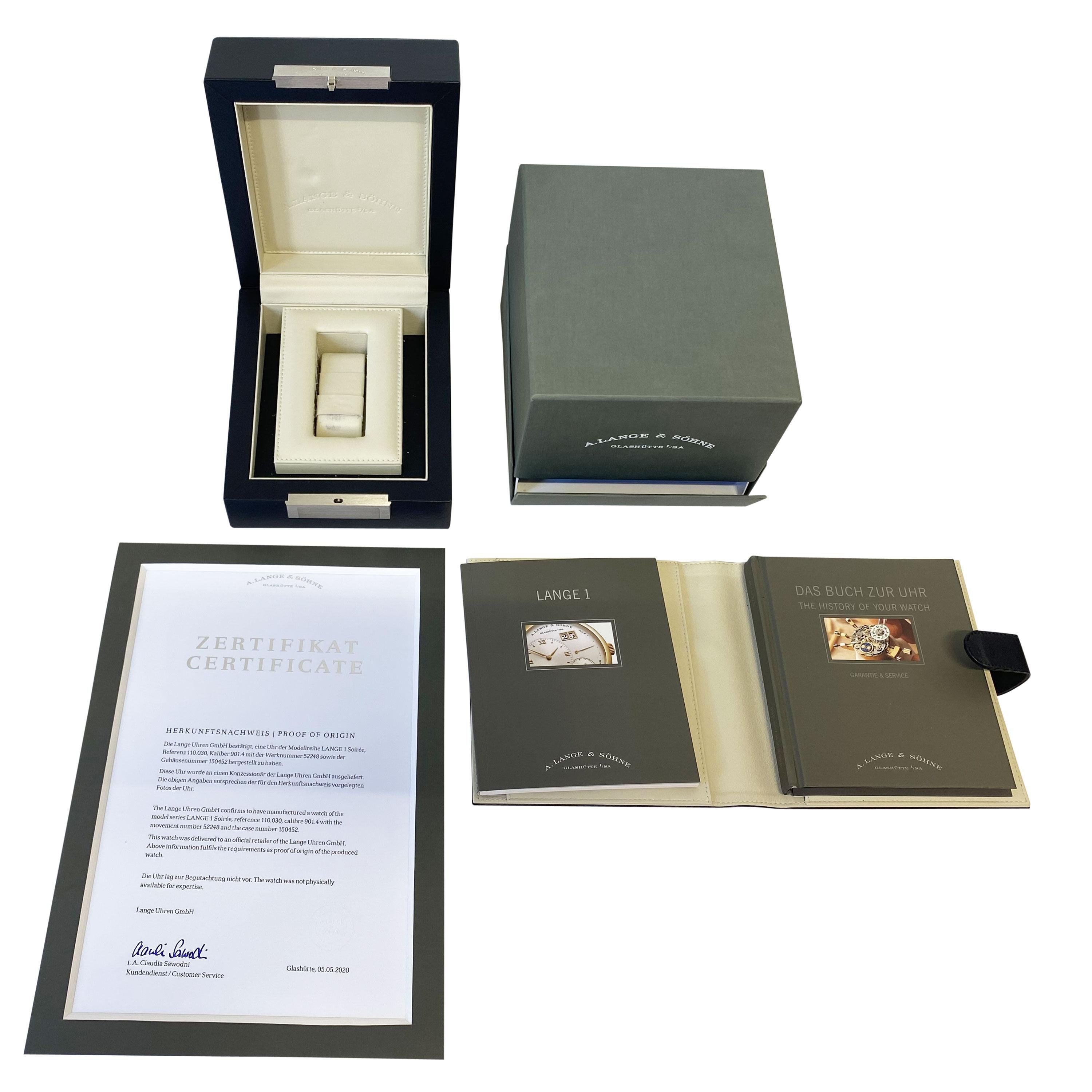 A. Lange & Sohne Soirée 110.030 Men's Watch in 18kt White Gold 1