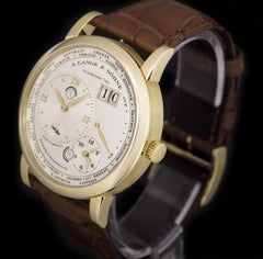 A. Lange & Söhne Yellow Gold Silver Dial Time Zone 1 B&P 116.021