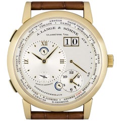 A. Lange & Söhne Yellow Gold Silver Dial Time Zone 1 B&P 116.021