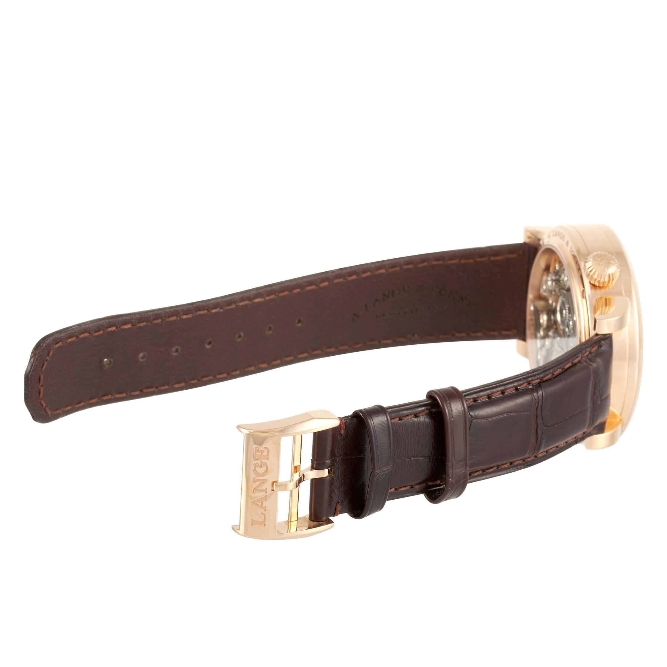 Zeitwerk-Uhr aus Roségold von A. Lange & Sohne 140.032 Herren