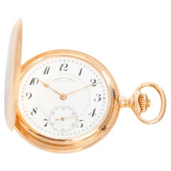 A. Lange & Sonhe Box Hinged 14K Yellow Gold Pocket Watch