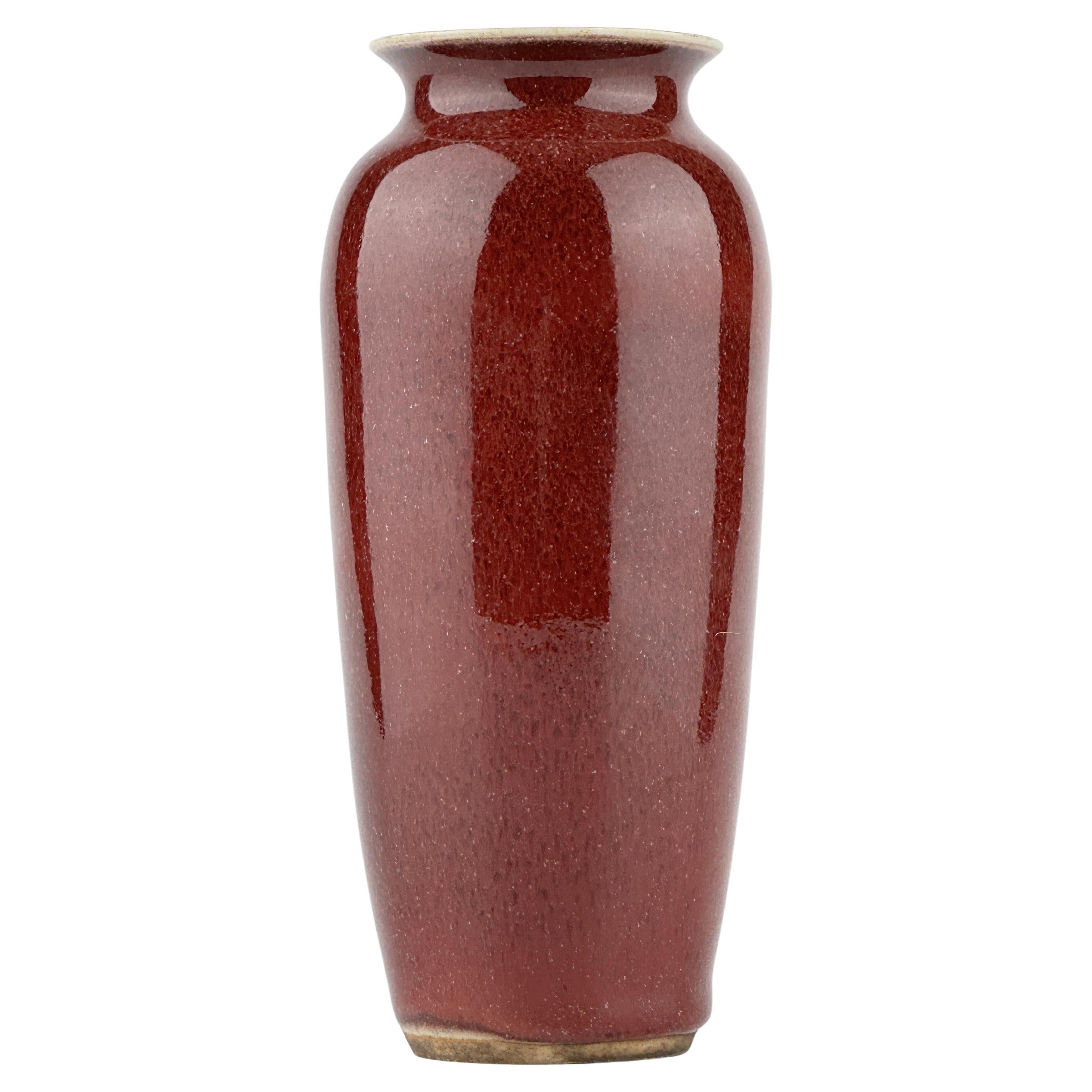 Vaso Langyao smaltato di rosso, dinastia Qing