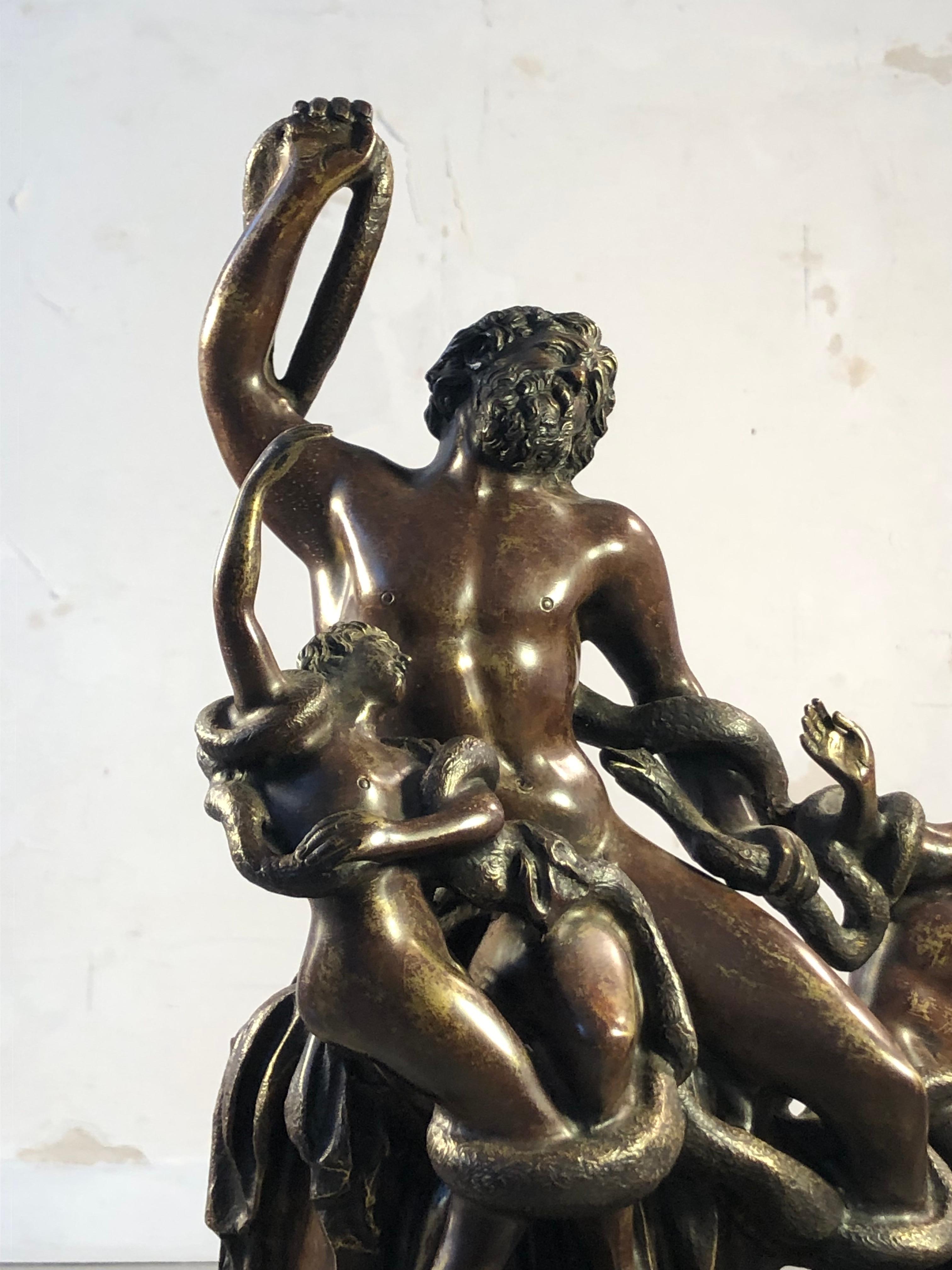 A LAOCOON Bronze SCULPTURE by GENNARO CHIURAZZI after LISSIPO, Italy 1880-1890 For Sale 6