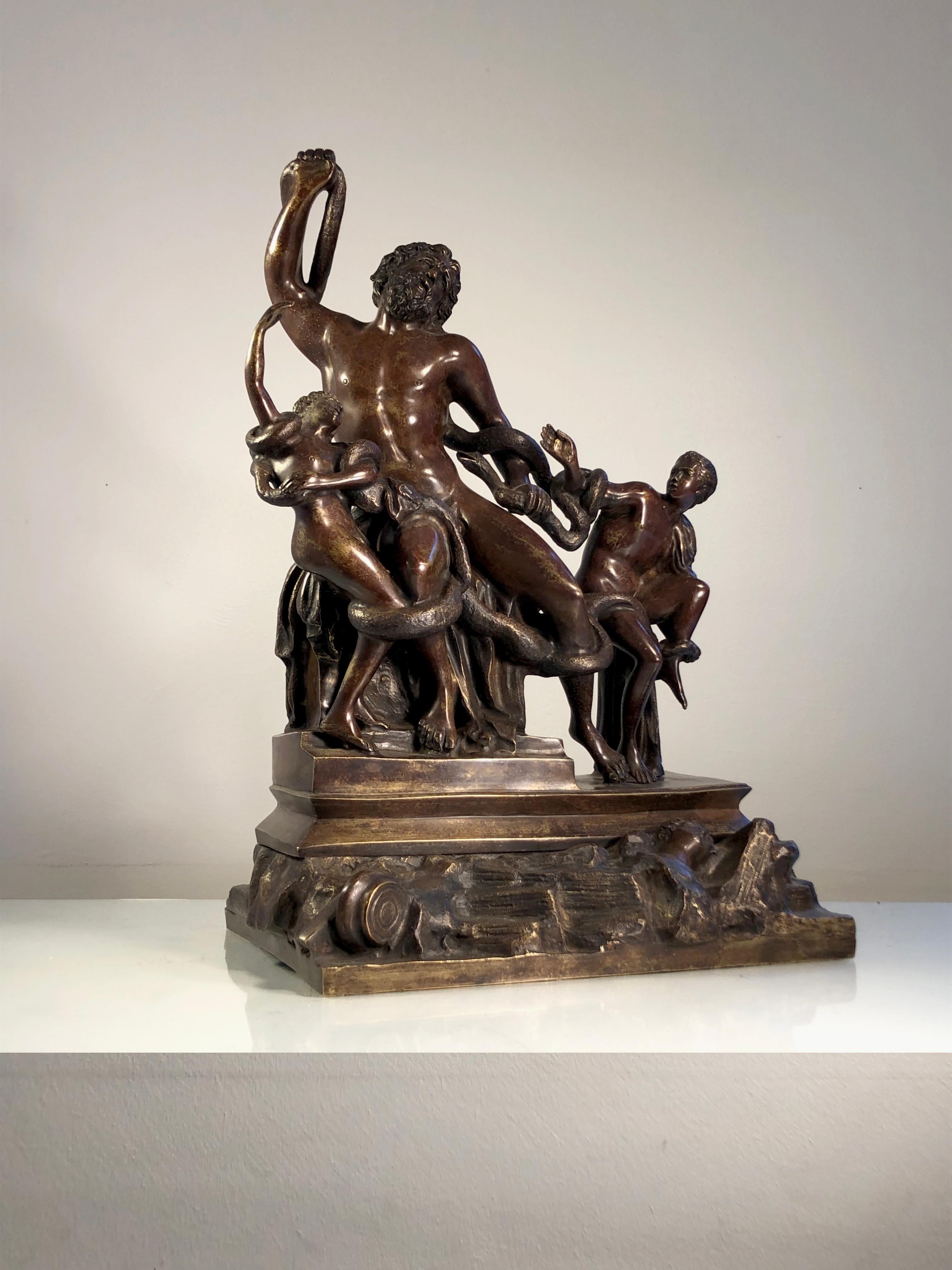 A LAOCOON Bronze SCULPTURE by GENNARO CHIURAZZI after LISSIPO, Italy 1880-1890 For Sale 2