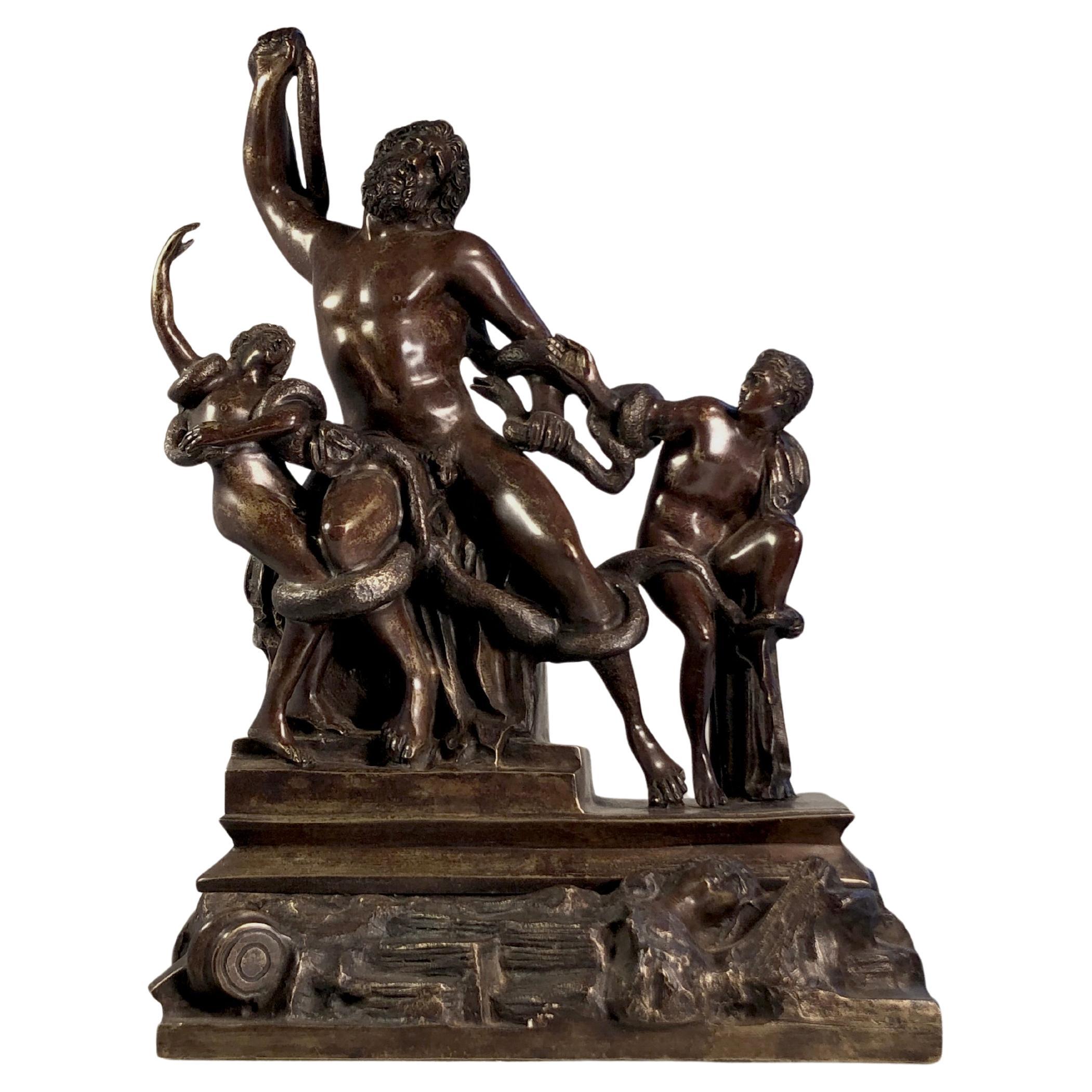 Sculpture en bronze de GENNARO CHIURAZZI d'après LISSIPO, Italie 1880-1890