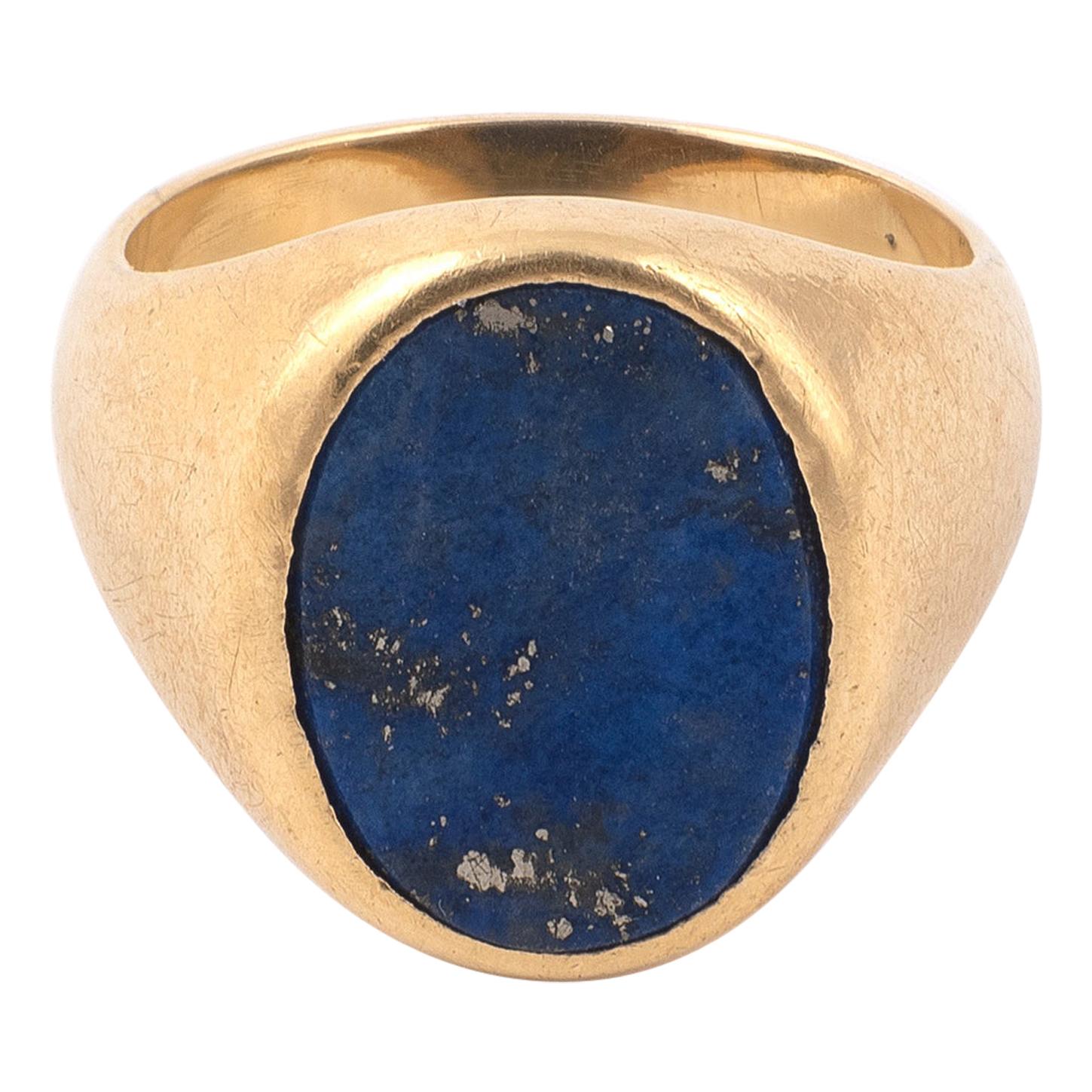 Lapis Lazuli 18 Karat Yellow Gold Ring