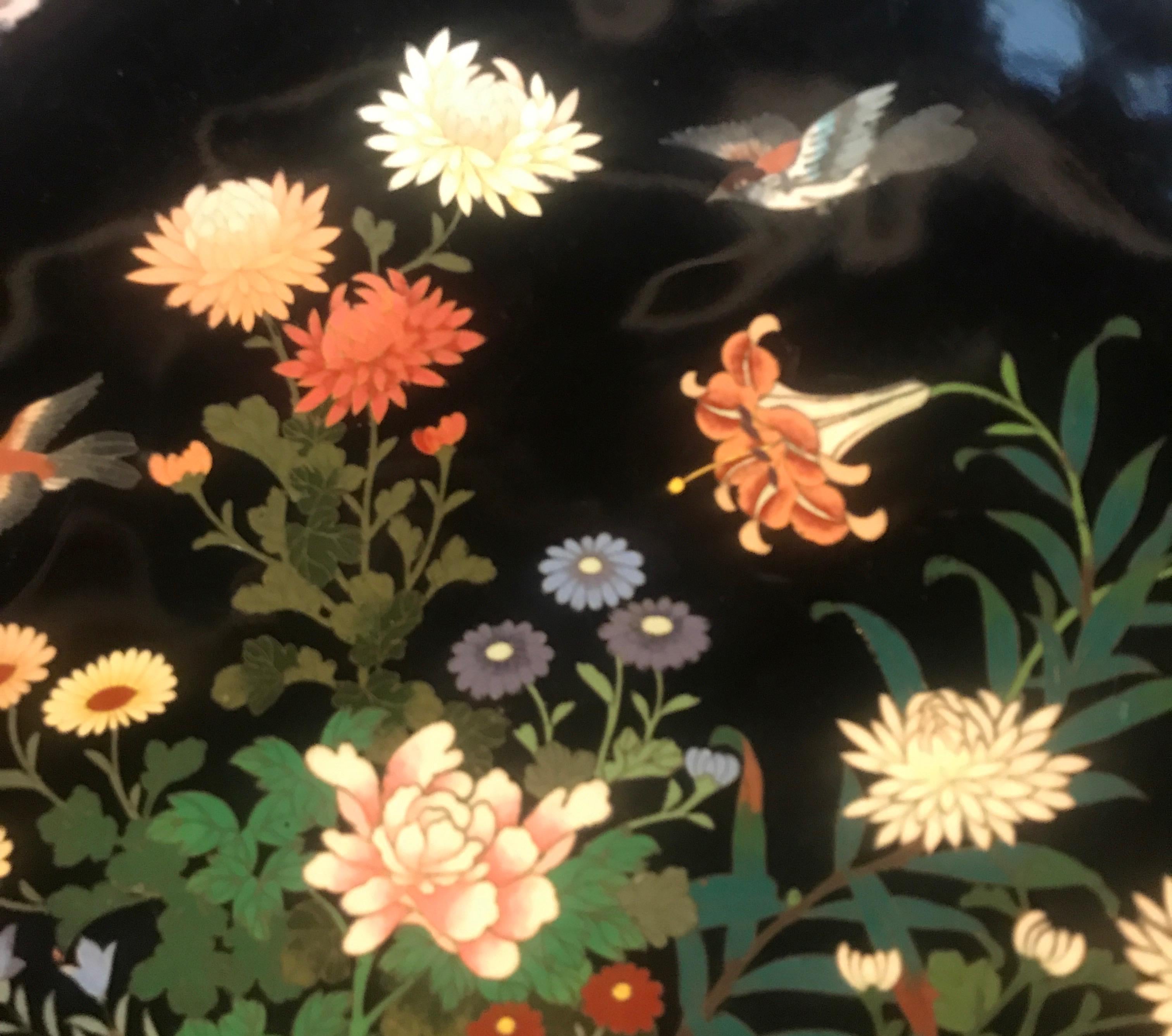 Émaillé Période Meiji Chargeur cloisonné japonais du XIXe siècle en vente