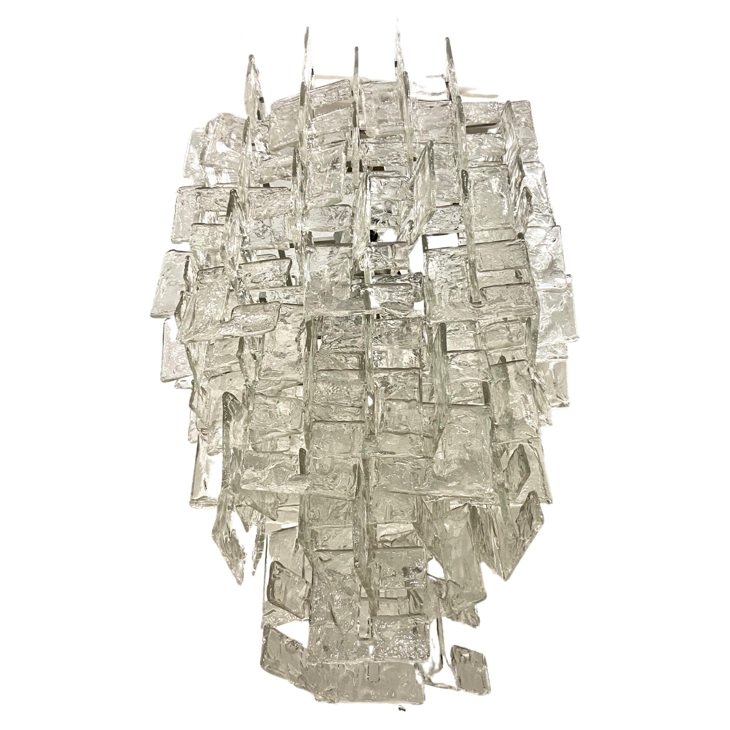 Gran araña de 180 elementos entrelazados Carlo Nason Mazzega Murano, años 60 Moderno de mediados de siglo en venta