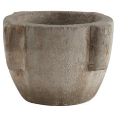 A Large 18Th C. Primitive Wabi Sabi Catalan Stone Mortar