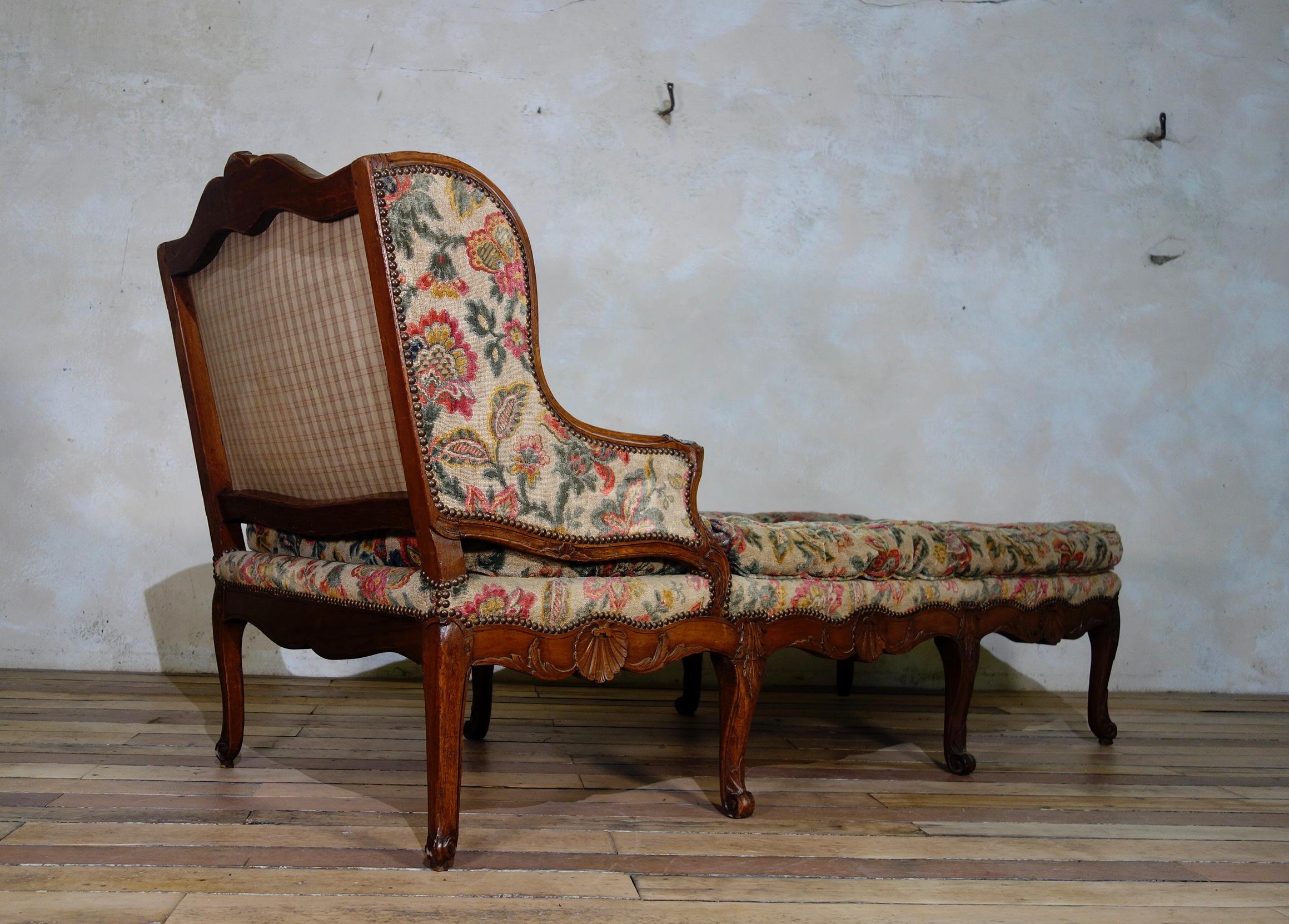 Large 18th Century French Chaise Longue, Day Bed 7