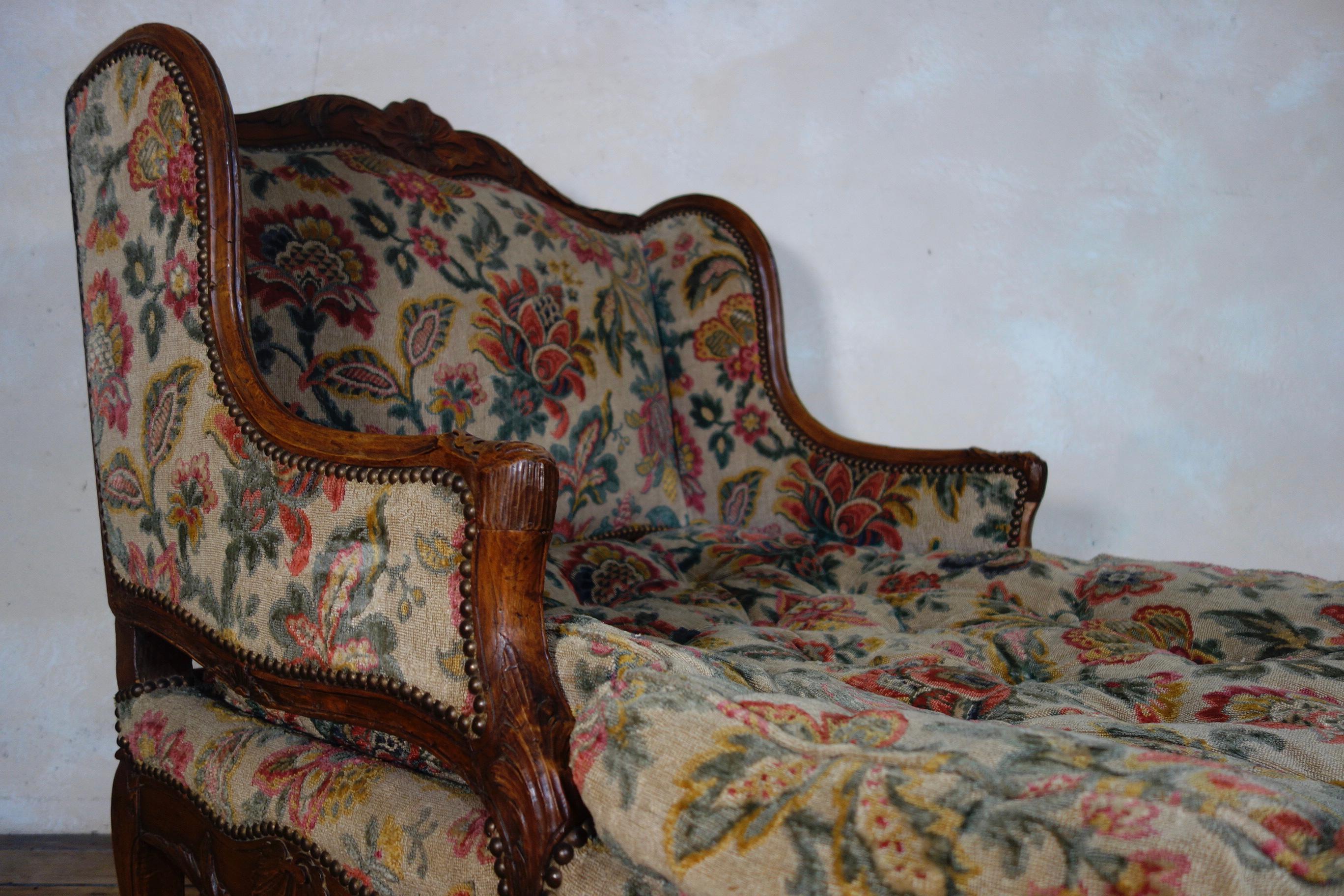Large 18th Century French Chaise Longue, Day Bed 1