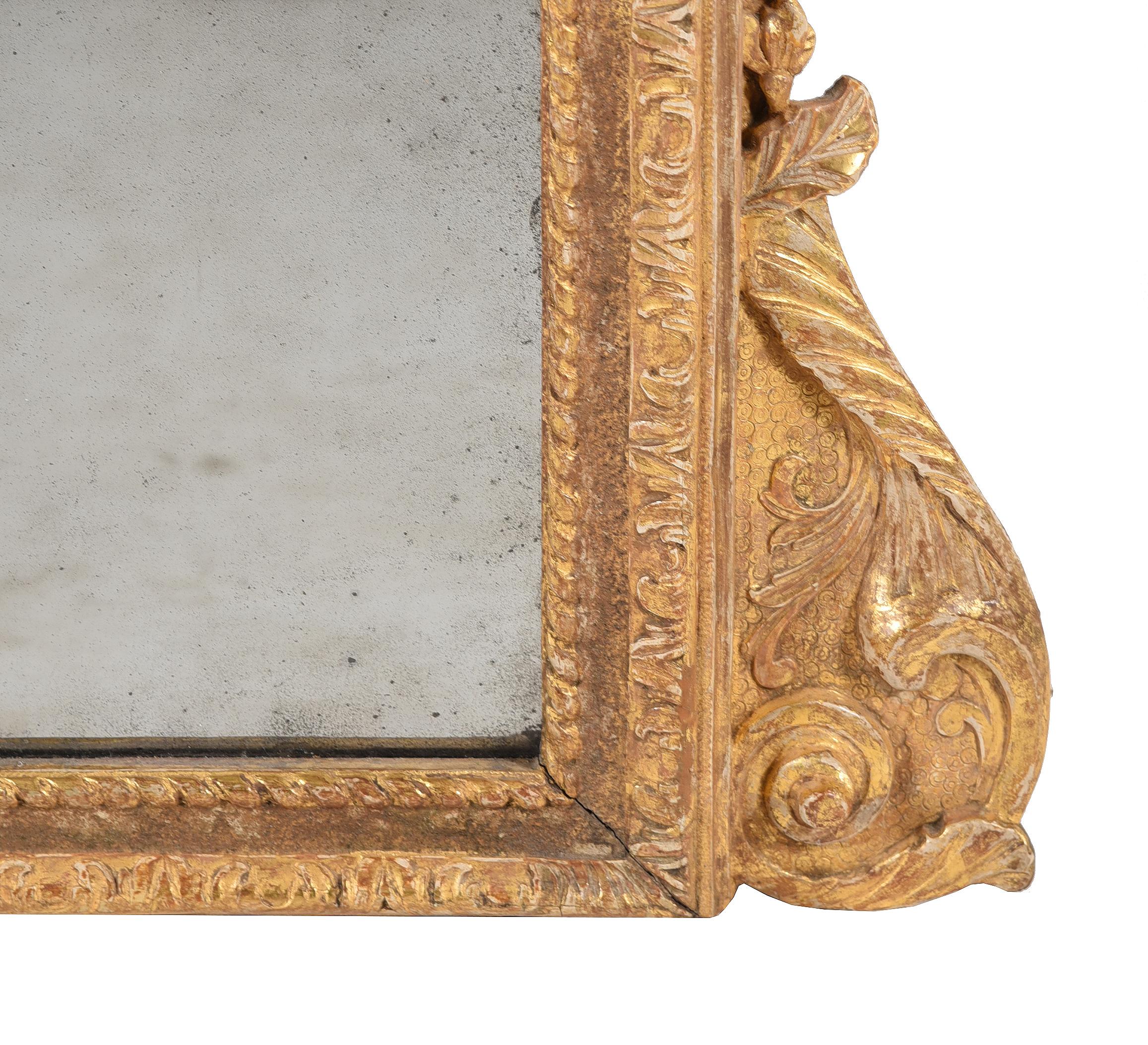 A Large 18th Century George I Gilt-Gesso Pier Glass, Attributed to John Belchier In Good Condition For Sale In Oxfordshire, United Kingdom