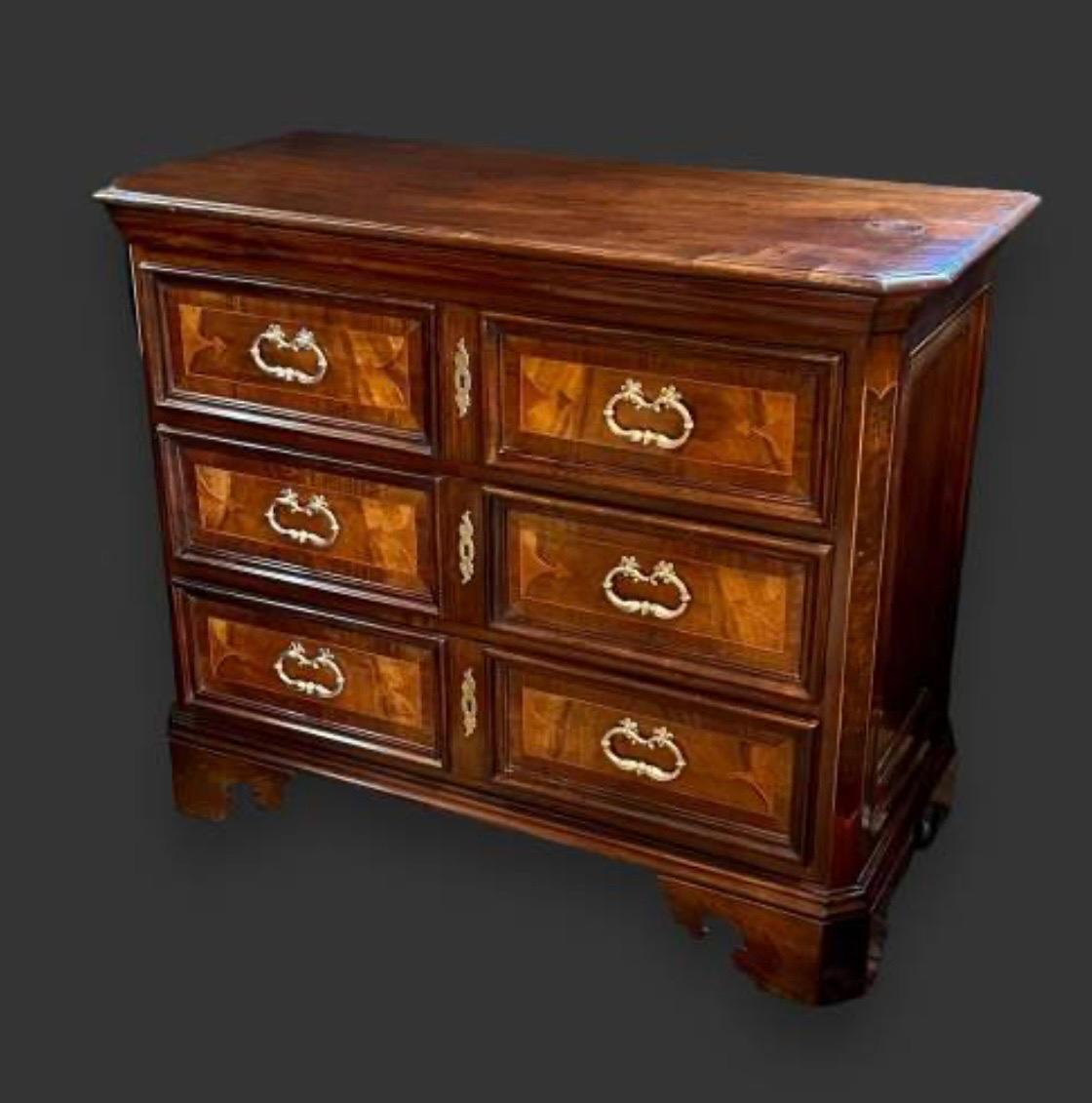 Mid-18th Century  A Large 18th Century Northern Italian Chest of Drawers  For Sale
