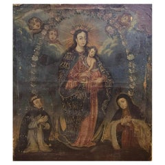 A Large 18th Century Peruvian Cuzco Painting