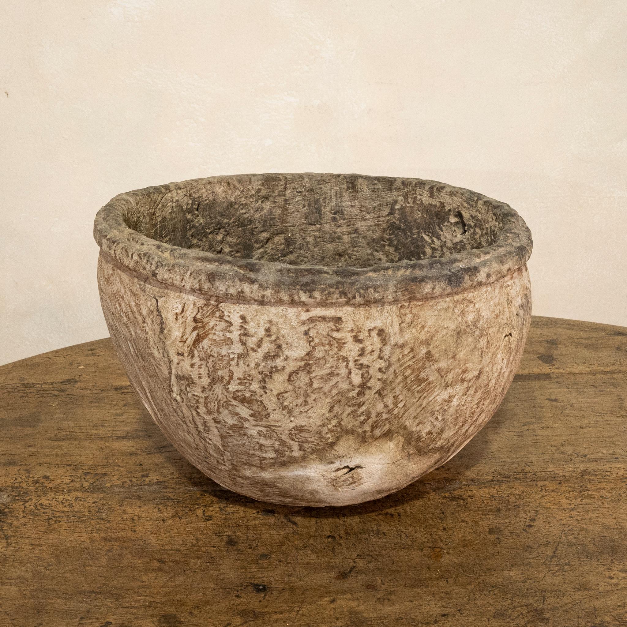 18th Century and Earlier Large 18th Century Swedish Burl Root Bowl For Sale