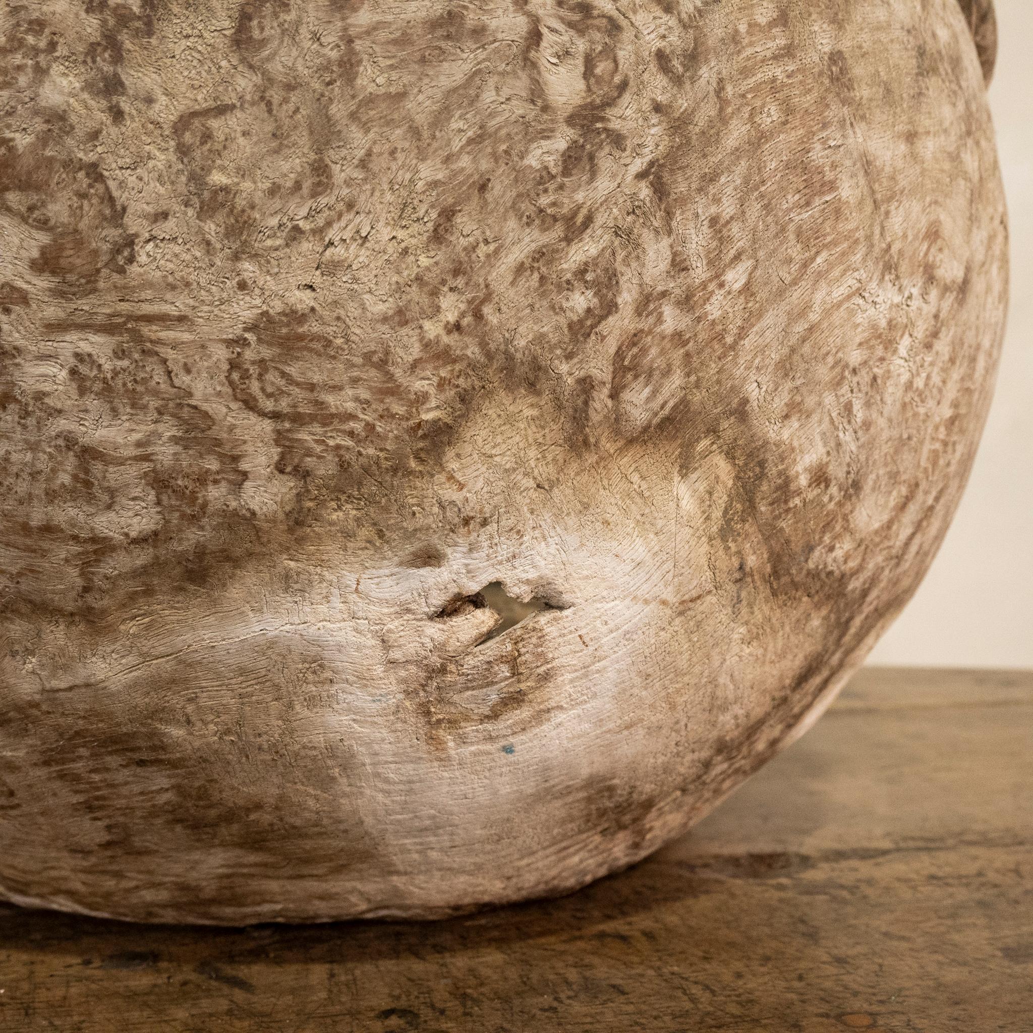 Wood Large 18th Century Swedish Burl Root Bowl For Sale