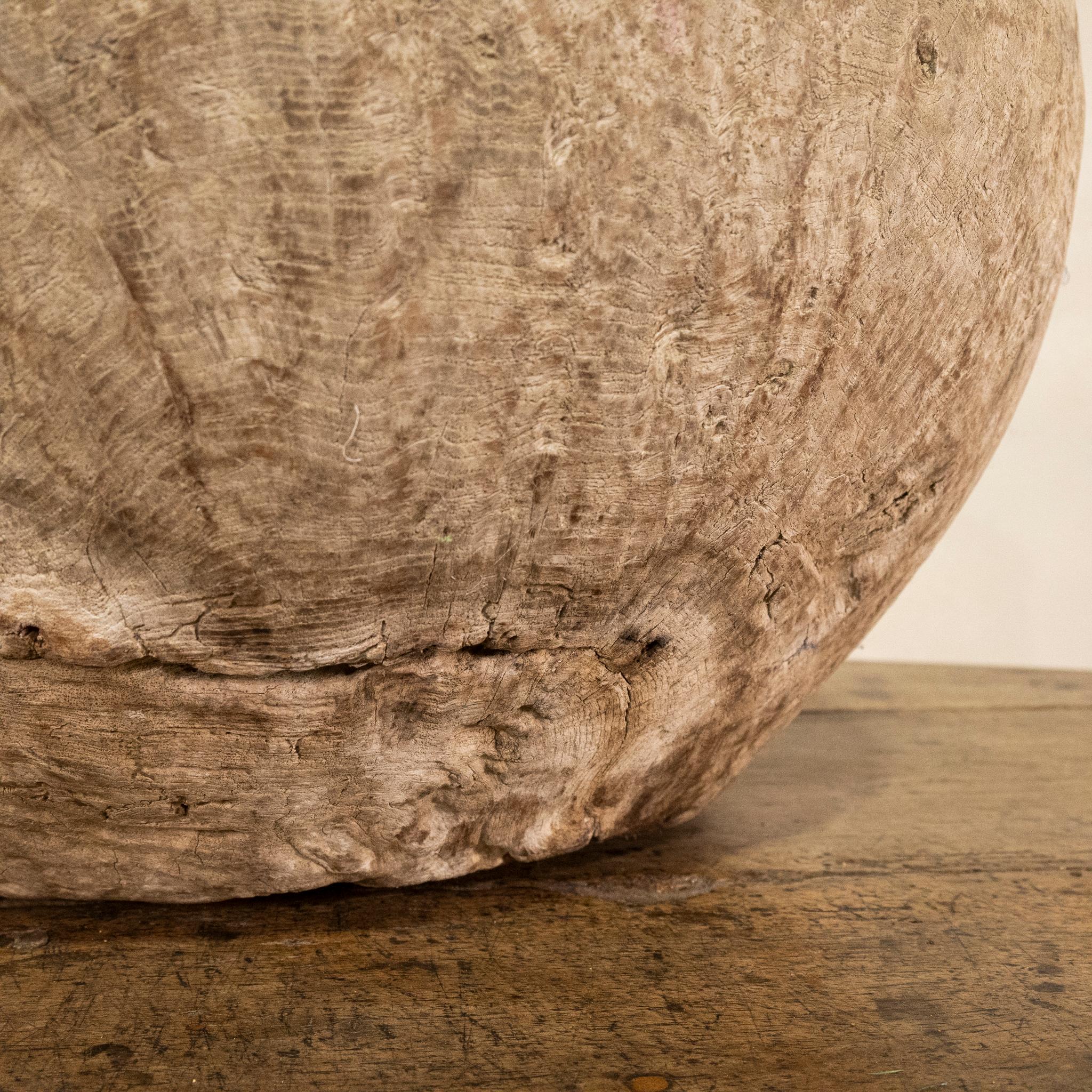 Large 18th Century Swedish Burl Root Bowl For Sale 3