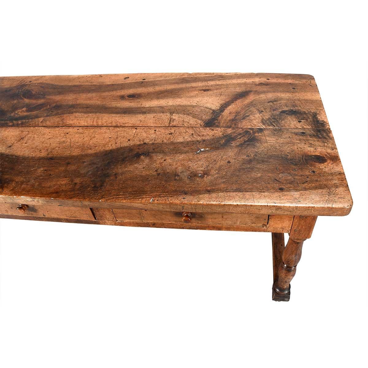 A Large 18th Century Walnut Center (or Kitchen) Table For Sale 2
