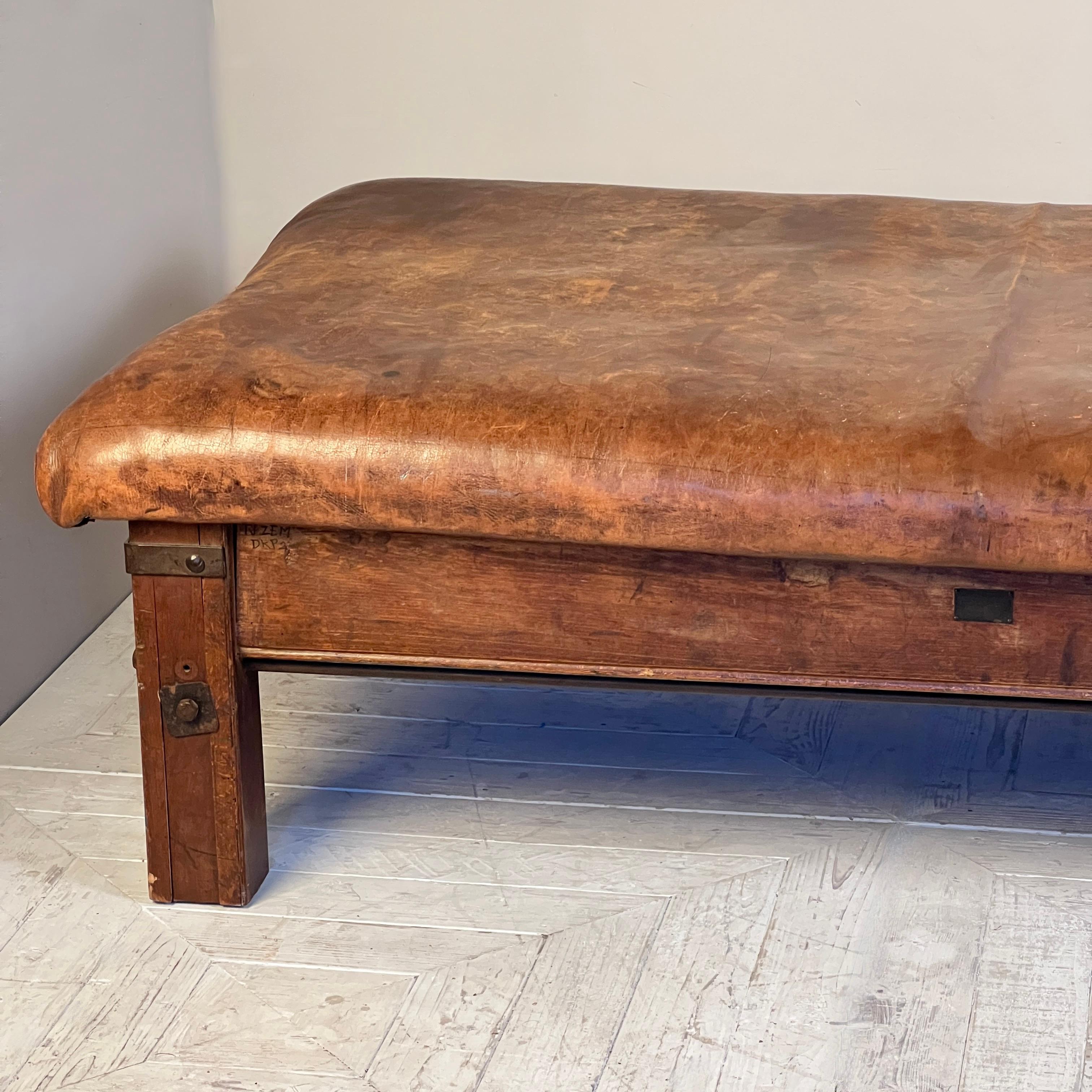 A Large 1930/40'S Leather Pommel Coffee Table Stool 3