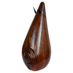 A Large 1960s Carved Rosewood Mouse: Gumps, San Francisco 