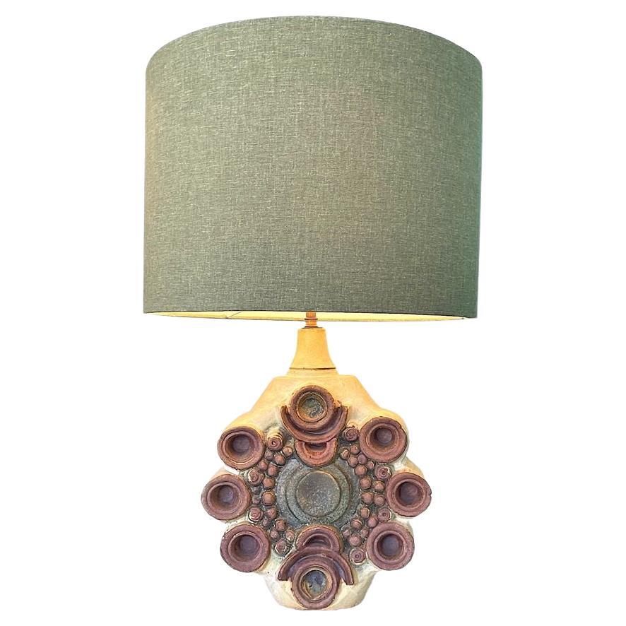 Grandes lampes de Studio Pottery des années 1960 par Bernard Rooke estampillées sur la base