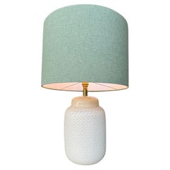 A large 1970s Italian cream ceramic lamp by Tommaso Barbi