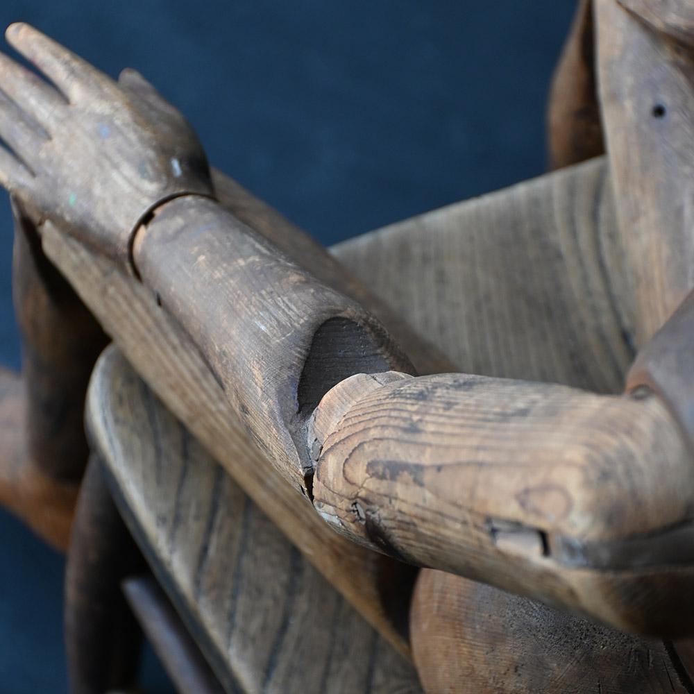 Victorien Une grande figure laïque d'artistes en pin articulé du 19ème siècle en vente