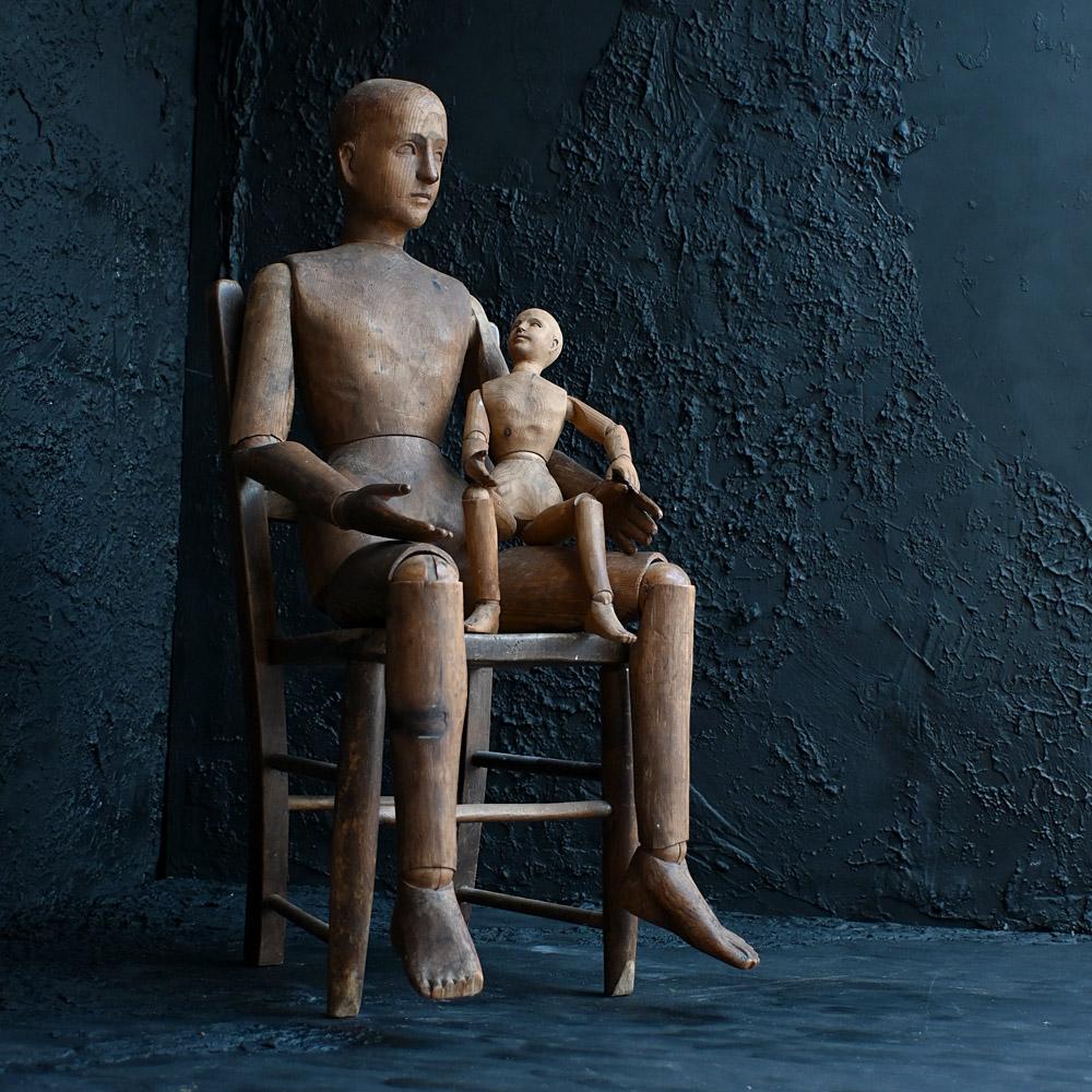 Début du 20ème siècle Une grande figure laïque d'artistes en pin articulé du 19ème siècle en vente
