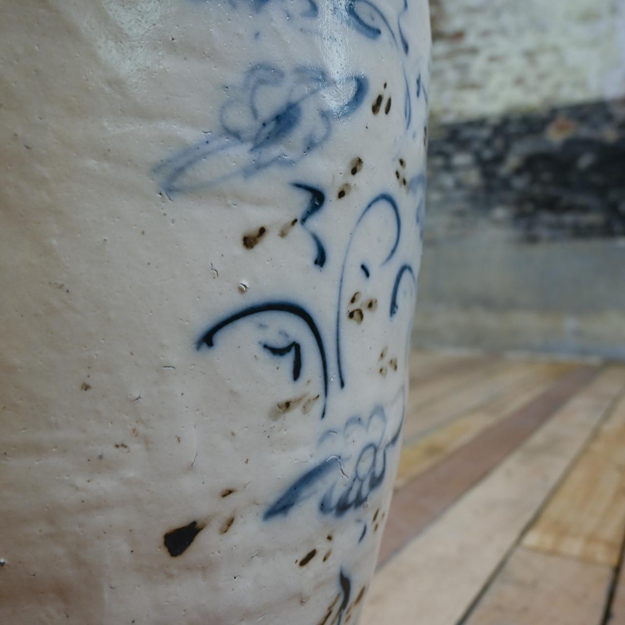 Large Ming Dynasty Cizhou Wear Ovoid Ceramic Planter - Vessel For Sale 5