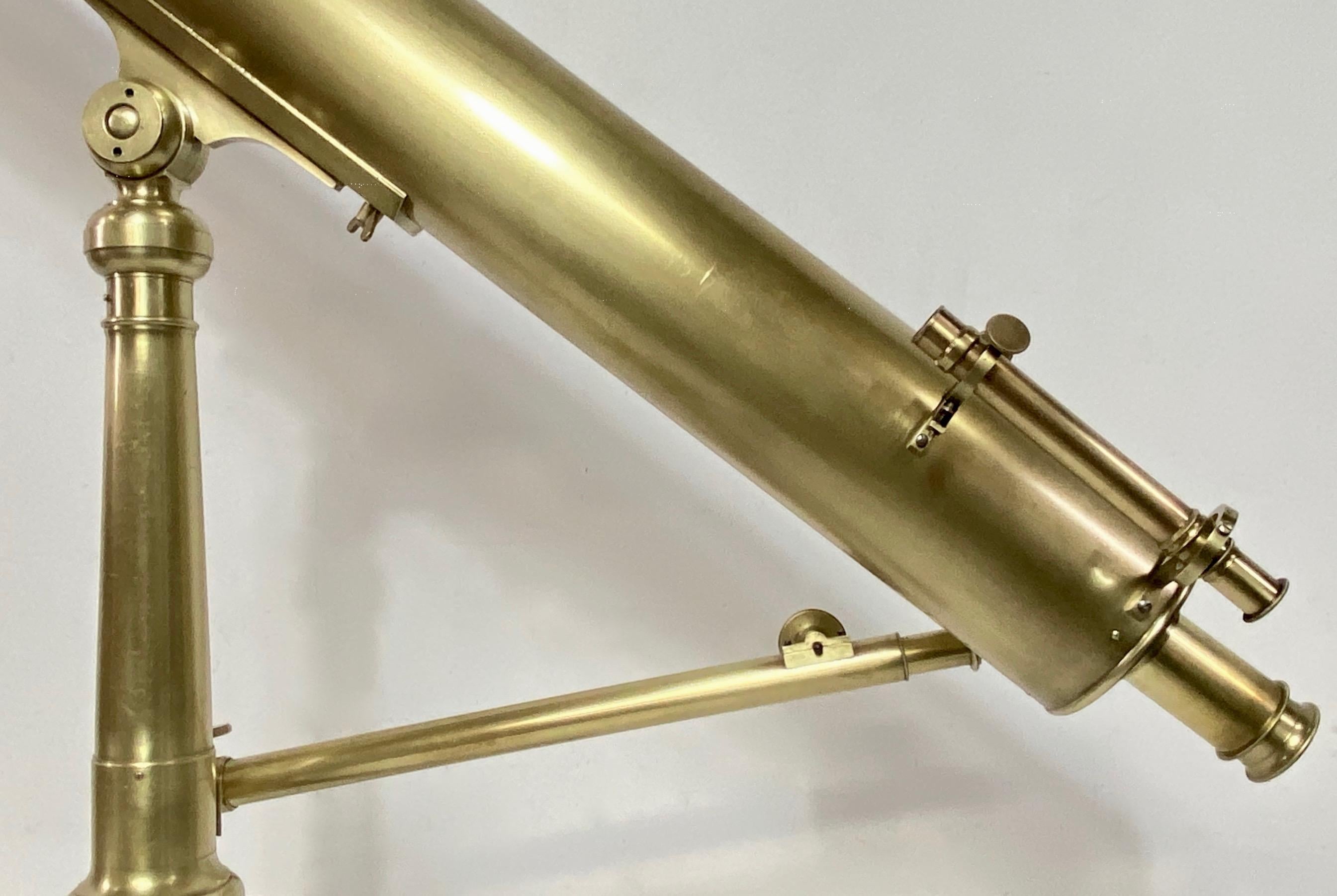 Un grand télescope de bibliothèque en laiton du 19ème siècle marqué A. Bardou, Paris en vente 2