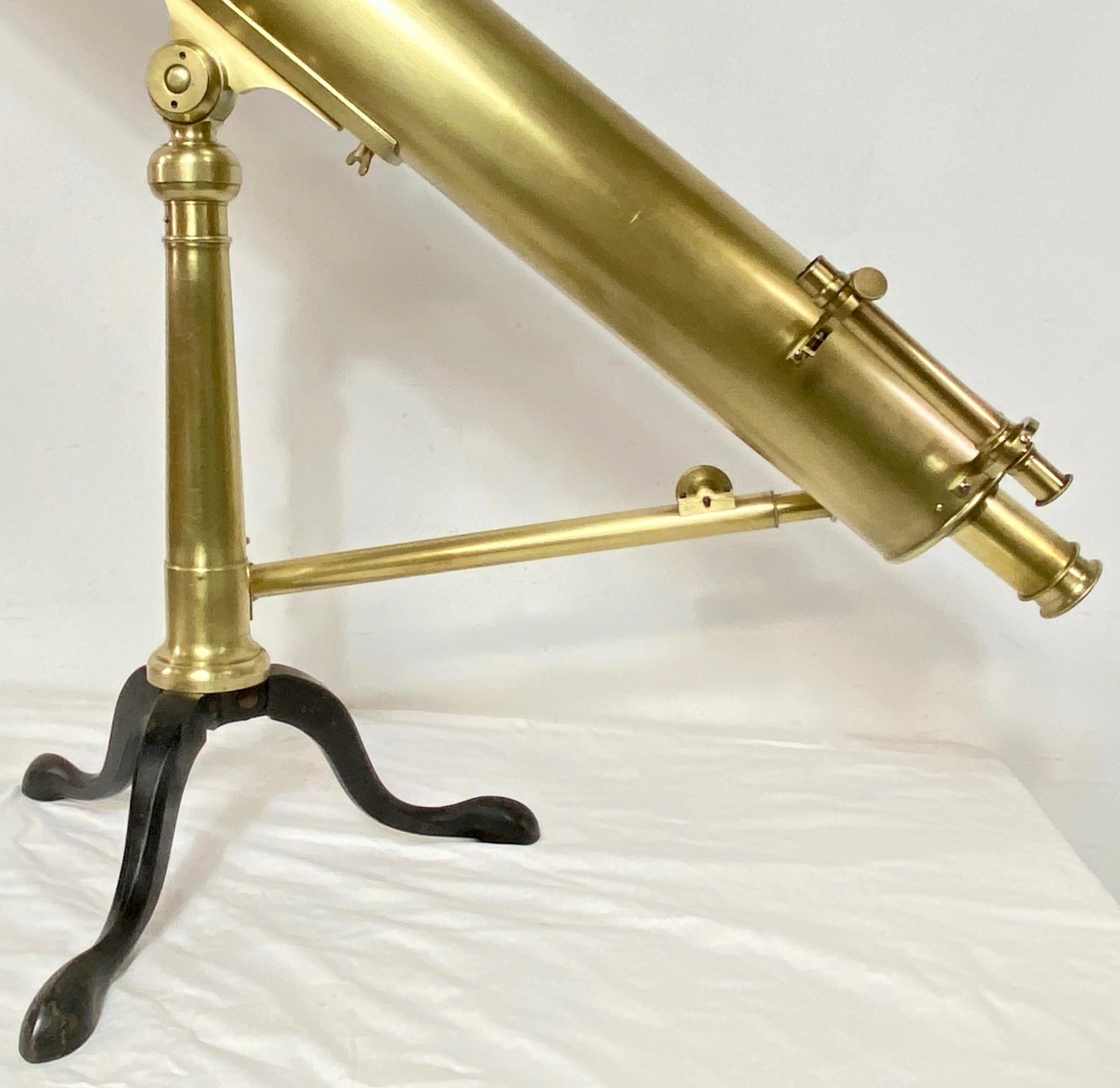 Un grand télescope de bibliothèque en laiton du 19ème siècle marqué A. Bardou, Paris en vente 3